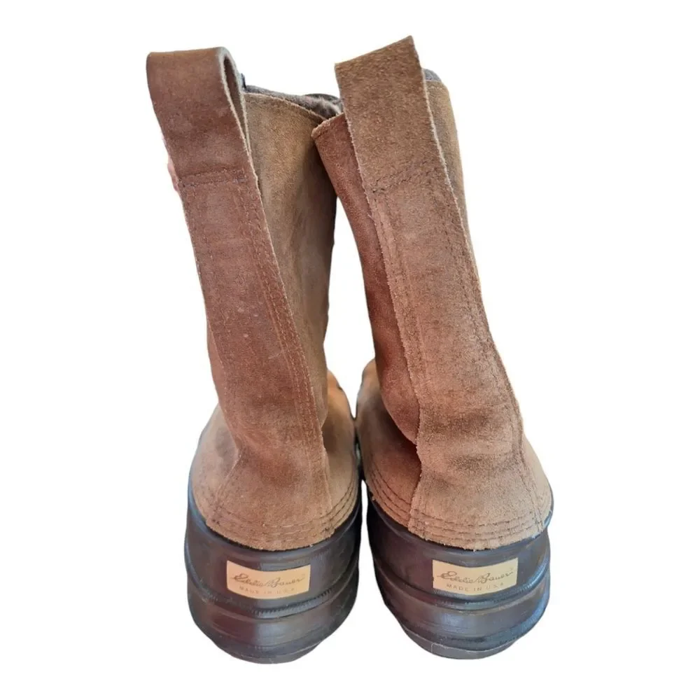 Eddie Bauer Duck Boots Made in USA Men's size 11 Fiberglass Shank Wool Lining